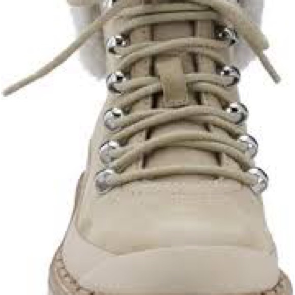 Marc Fisher Cade Lace Up Combat Bootie in Light Natural - Picture 2 of 3